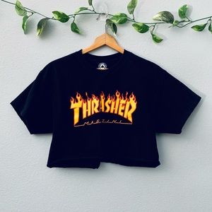 cropped thrasher tee